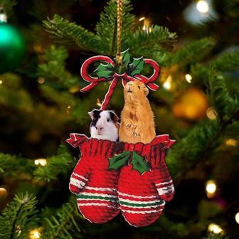 Guinea pig Inside Your Gloves Christmas Holiday-Two Sided Ornament, Christmas Ornament, Car Ornament - Thegiftio UK