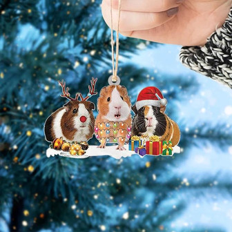 Hamster Reindeer With Light Christmas Ornament, Loved Hamster Reindeer Ornament - Thegiftio UK
