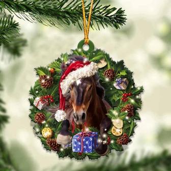 Horse and Christmas gift for her gift for him gift for Horse lover ornament, Christmas Ornament, Car Ornament - Thegiftio UK