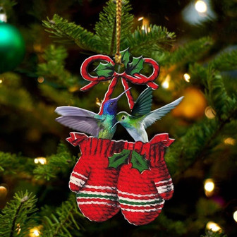 Hummingbird Inside Your Gloves Christmas Holiday-Two Sided Ornament, Christmas Ornament, Car Ornament - Thegiftio UK