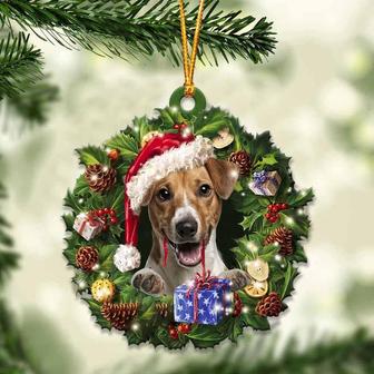 Jack Russell Terrier and Christmas gift for her gift for him gift for Jack Russell Terrier lover ornament - Thegiftio UK