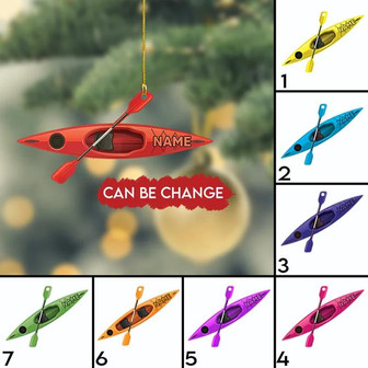 Kayaking Christmas Ornaments, Christmas Tree Ornament, Loved Kayaking Ornament, Kayak Hanging Ornament - Thegiftio UK