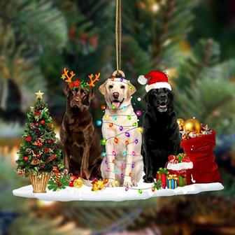 Labrador Retriever-Christmas Dog Friends Hanging Ornament - Thegiftio UK