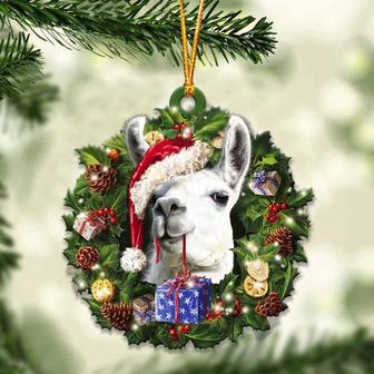 Llama and Christmas gift for her gift for him gift for Llama lover ornament, Christmas Ornament, Car Ornament - Thegiftio UK
