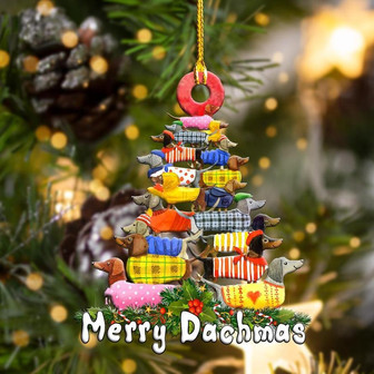 Merry Dachmas Shape Ornament - Thegiftio UK
