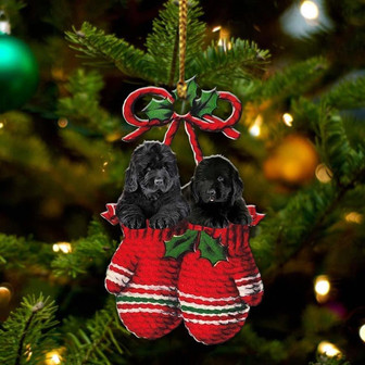 Newfoundland Inside Your Gloves Christmas Holiday-Two Sided Ornament, Christmas Ornament, Car Ornament - Thegiftio UK