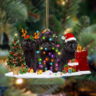 Ornament- Affenpinscher-Christmas Dog Friends Hanging Ornament, Happy Christmas Ornament, Car Ornament - Thegiftio UK