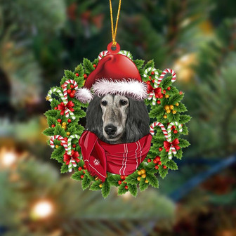 Ornament- Afghan Hound-Xmas Bandana Hanging Ornament, Happy Christmas Ornament, Car Ornament - Thegiftio UK