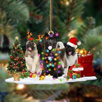 Ornament- Akita-Christmas Dog Friends Hanging Ornament, Happy Christmas Ornament, Car Ornament - Thegiftio UK