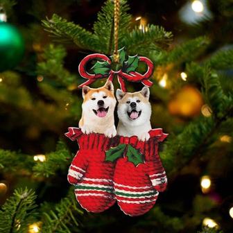 Ornament- Akita Inu Inside Your Gloves Christmas Holiday-Two Sided Ornament, Christmas Ornament, Car Ornament - Thegiftio UK
