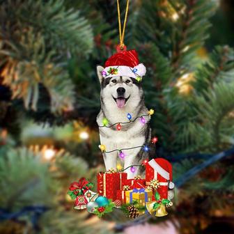 Ornament- Alaskan Malamute-Dog Be Christmas Tree Hanging Ornament, Happy Christmas Ornament, Car Ornament - Thegiftio UK
