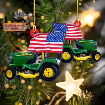 Ornament - America Tractor Custom Shaped Flat Ornament, Gift for Tractor, Christmas Ornament Decor, Home Decor - Thegiftio UK