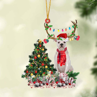 Ornament- American Bulldog 2-Christmas Tree Gift Hanging Ornament, Happy Christmas Ornament, Car Ornament - Thegiftio UK