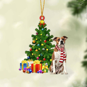 Ornament- American Bulldog-Christmas Star Hanging Ornament, Happy Christmas Ornament, Car Ornament - Thegiftio UK