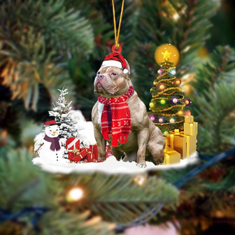 Ornament- American Bully Dog02 Christmas Ornament Dog Ornament, Car Ornament, Christmas Ornament - Thegiftio UK
