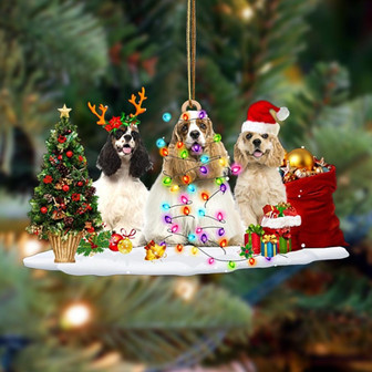 Ornament- American Cocker Spaniel-Christmas Dog Friends Hanging Ornament, Christmas Ornament, Car Ornament - Thegiftio UK