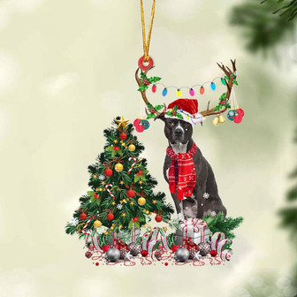 Ornament- American Pitbull Terrier-Christmas Tree Gift Hanging Ornament, Christmas Ornament, Car Ornament - Thegiftio UK