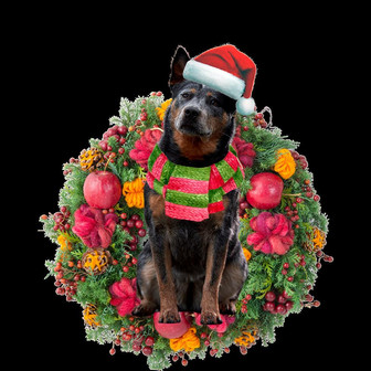 Ornament- Australian Cattle Christmas Ornament, Happy Christmas Ornament, Car Ornament - Thegiftio UK