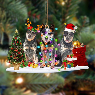 Ornament- Australian Cattle Dog-Christmas Dog Friends Hanging Ornament, Christmas Ornament, Car Ornament - Thegiftio UK