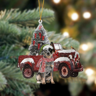 Ornament- Australian Cattle Dog-Christmas Truck Two Sided Ornament, Happy Christmas Ornament, Car Ornament - Thegiftio UK