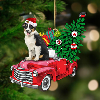 Ornament- Australian Shepherd 2-Pine Truck Hanging Ornament, Happy Christmas Ornament, Car Ornament - Thegiftio UK