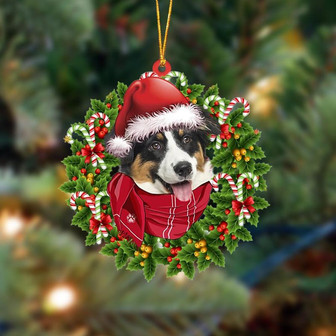 Ornament- Australian Shepherd 2-Xmas Bandana Hanging Ornament, Happy Christmas Ornament, Car Ornament - Thegiftio UK