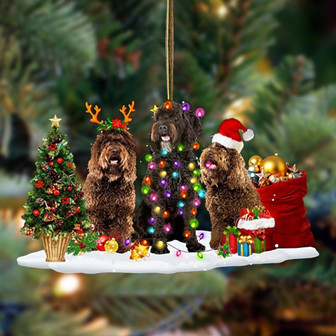 Ornament- Barbet-Christmas Dog Friends Hanging Ornament, Happy Christmas Ornament, Car Ornament - Thegiftio UK