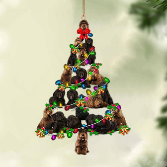 Ornament- Barbet-Christmas Tree Lights-Two Sided Ornament, Happy Christmas Ornament, Car Ornament - Thegiftio UK