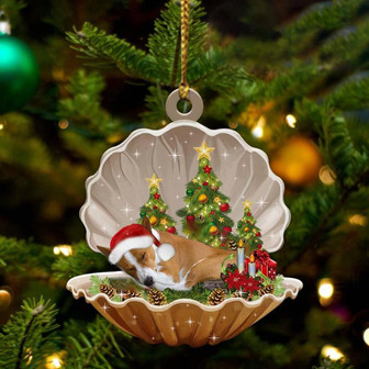 Ornament- Basenji-Sleeping Pearl in Christmas Two Sided Ornament, Happy Christmas Ornament, Car Ornament - Thegiftio UK