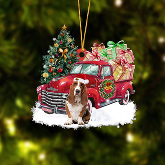 Ornament- Basset Hound Christmas Hanging Ornament Dog Ornament, Car Ornament, Christmas Ornament - Thegiftio UK