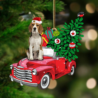 Ornament- Beagle 3-Pine Truck Hanging Ornament, Happy Christmas Ornament, Car Ornament - Thegiftio UK