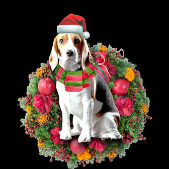 Ornament- Beagle Christmas Ornament, Happy Christmas Ornament, Car Ornament - Thegiftio UK