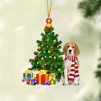 Ornament- Beagle-Christmas Star Hanging Ornament, Happy Christmas Ornament, Car Ornament - Thegiftio UK