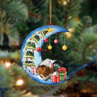 Ornament- Beagle-Sleep On The Moon Christmas Two Sided Ornament, Happy Christmas Ornament, Car Ornament - Thegiftio UK