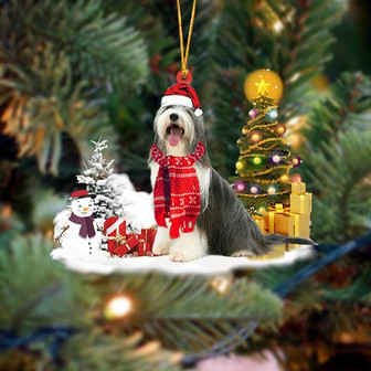 Ornament- bearded collie Christmas Ornament Dog Ornament, Car Ornament, Christmas Ornament - Thegiftio UK