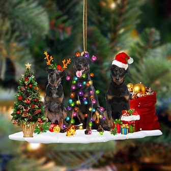 Ornament- Beauceron-Christmas Dog Friends Hanging Ornament, Happy Christmas Ornament, Car Ornament - Thegiftio UK
