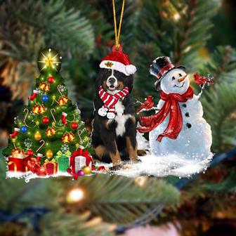 Ornament- Bernese Mountain Christmas Snow Hanging Ornament Dog Ornament, Car Ornament, Christmas Ornament - Thegiftio UK