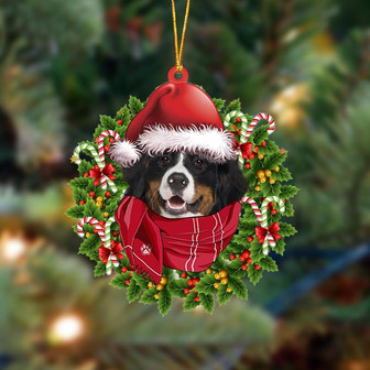 Ornament- Bernese Mountain Dog 1-Xmas Bandana Hanging Ornament, Happy Christmas Ornament, Car Ornament - Thegiftio UK