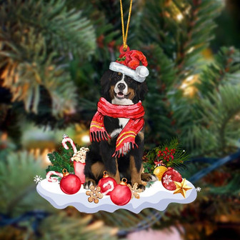 Ornament- Bernese Mountain Dog 2-Better Christmas Hanging Ornament, Happy Christmas Ornament, Car Ornament - Thegiftio UK