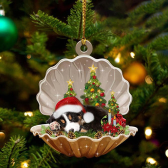 Ornament- Bernese Mountain-Sleeping Pearl in Christmas Two Sided Ornament, Christmas Ornament, Car Ornament - Thegiftio UK