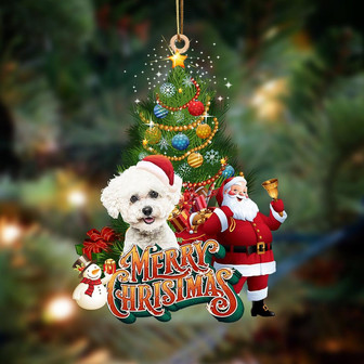 Ornament- Bichon Frise-Christmas Tree&Dog Hanging Ornament, Happy Christmas Ornament, Car Ornament - Thegiftio UK