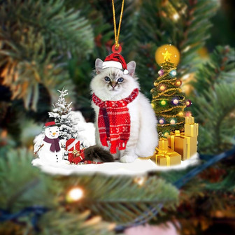 Ornament- Birman Cat Christmas Ornament Dog Ornament, Car Ornament, Christmas Ornament - Thegiftio UK
