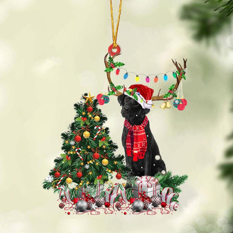 Ornament- BLACK Labrador-Christmas Tree Gift Hanging Ornament, Happy Christmas Ornament, Car Ornament - Thegiftio UK