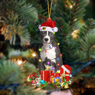 Ornament- Blue Nose Pitbull-Dog Be Christmas Tree Hanging Ornament, Happy Christmas Ornament, Car Ornament - Thegiftio UK