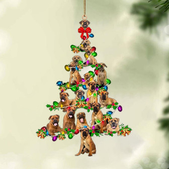 Ornament- Boerboel-Christmas Tree Lights-Two Sided Ornament, Happy Christmas Ornament, Car Ornament - Thegiftio UK