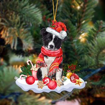 Ornament- Border Collie-Better Christmas Hanging Ornament, Happy Christmas Ornament, Car Ornament - Thegiftio UK