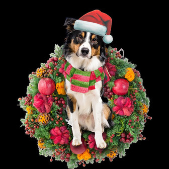 Ornament- Border Collie Christmas Ornament, Happy Christmas Ornament, Car Ornament - Thegiftio UK