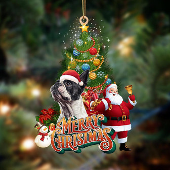 Ornament- Boston Terrier3-Christmas Tree&Dog Hanging Ornament, Happy Christmas Ornament, Car Ornament - Thegiftio UK