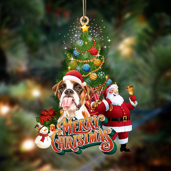 Ornament- Boxer 2-Christmas Tree&Dog Hanging Ornament, Happy Christmas Ornament, Car Ornament - Thegiftio UK