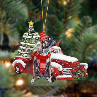 Ornament- Boxer2-Christmas Car Two Sided Ornament, Happy Christmas Ornament, Car Ornament - Thegiftio UK